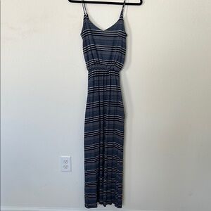 Striped Blue Maxi Dress